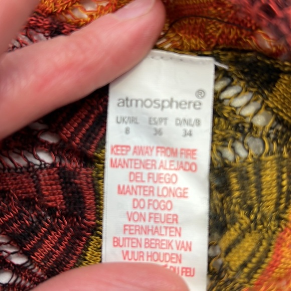 atmosphere multi-coloured casual bohemian open cardigan - Picture 4 of 8